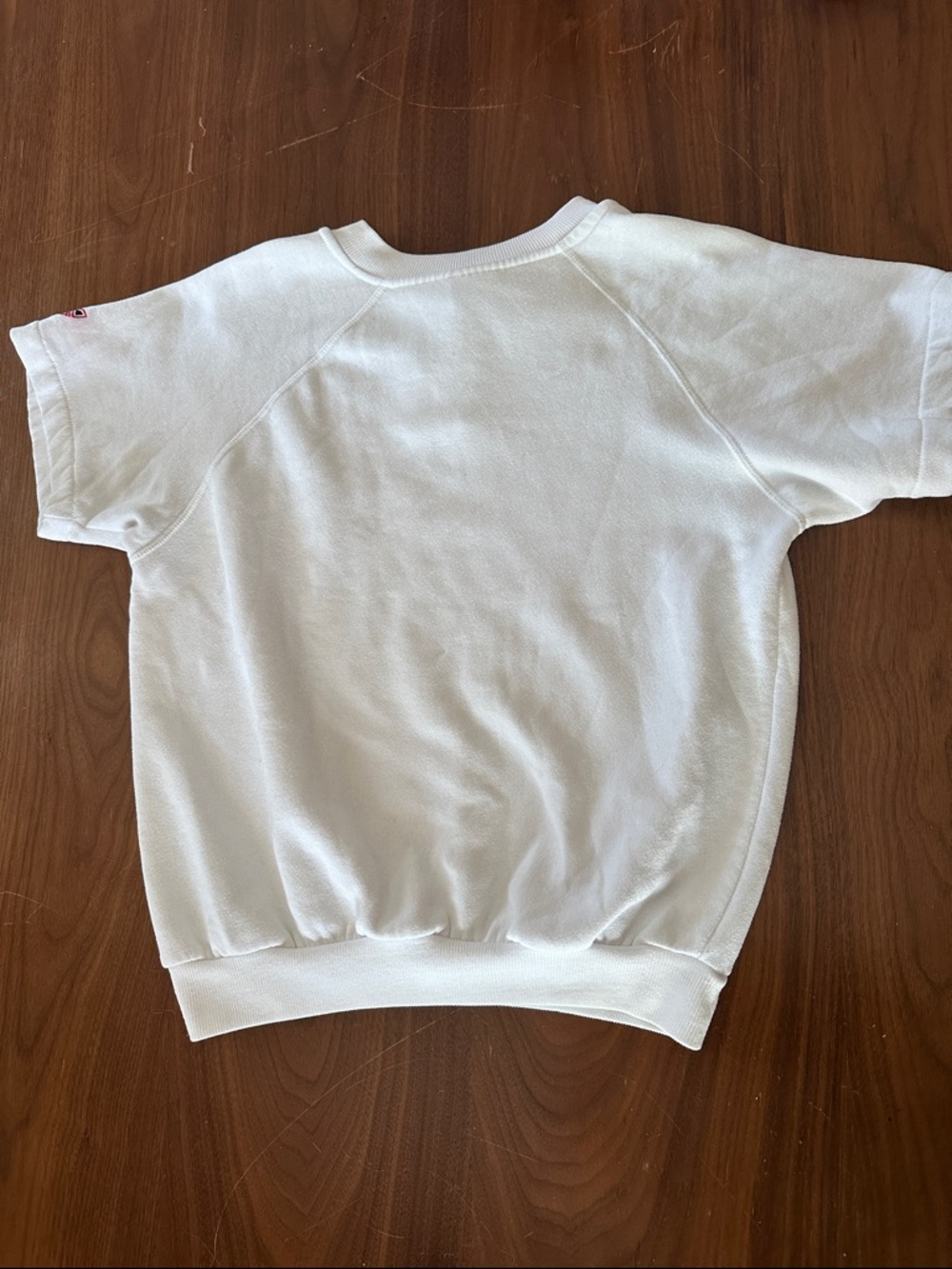 Vintage adidas White Short-Sleeve Henley Sweatshirt - Picture 6 of 6